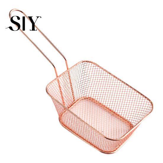 Stainless Steel Basket French Fry Serving Mini Chips Deep Baskets Hangable Fryer Tool Food Presentation Strainer Ergonomic Grip Accessory Fried