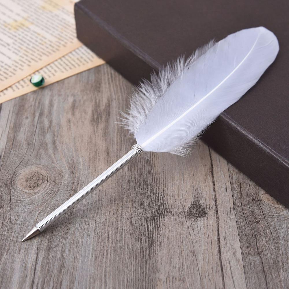 Feather Ballpoint pen Colorful Feather Pen Portable Writing pen Office