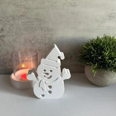 Силиконовая форма Снеговик Рождественский DIY Форма для гипсового украшения в форме снеговика Форма для свечи Снеговик Рождественская форма для выпечки шоколада и конфет