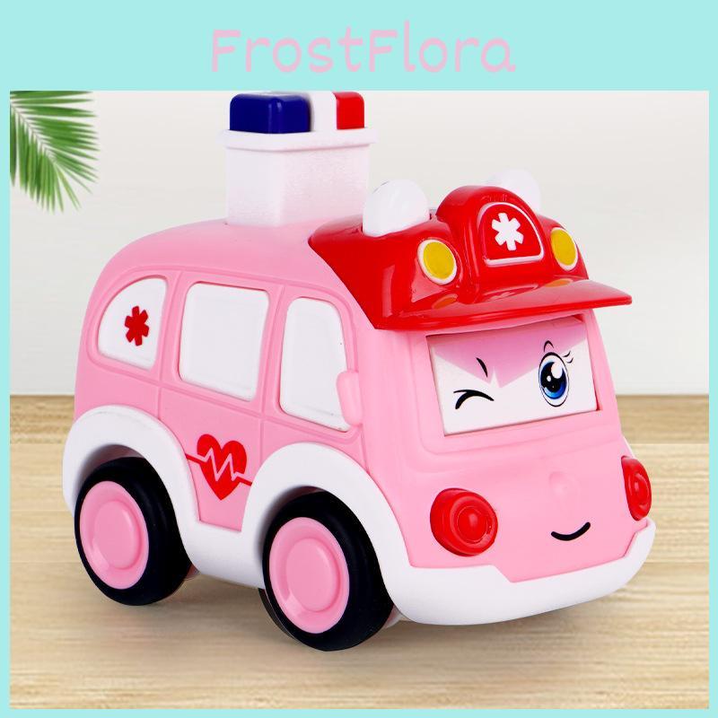 Plastic Pressing Police Car Toy For Kids With Push Drive And Visual Development