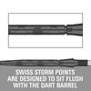 Target Darts Swiss Storm ONYX Dart Points of Replacement Steel Dart Points (Set 3) 26mm/30mm/35mm - Silver/Gold/Black (30mm, Black)