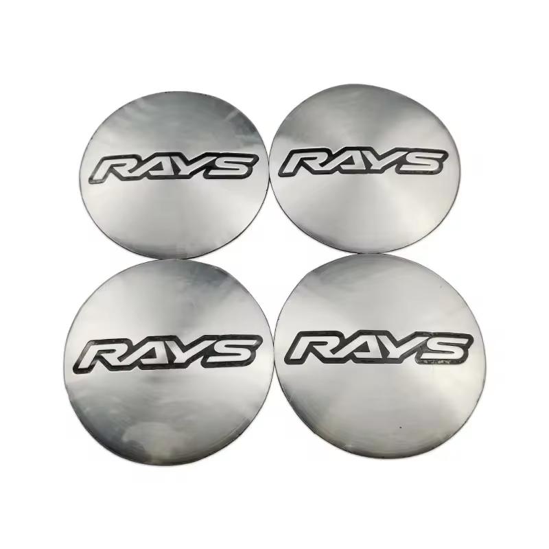 4PCS 56MM 60MM RAYS Emblem Wheel Center Hub Cap Car Rims Dust-proof Cover Hubcaps Sticker Auto Styling Accessories