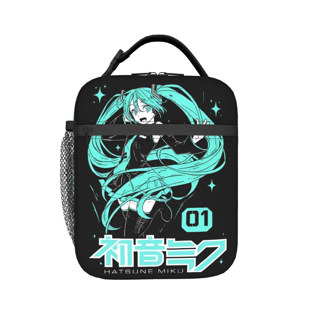 Custom Hatsunes Anime Mikus Lunch Bag Men Women Warm Cooler Insulated Lunch Box for Adult Office