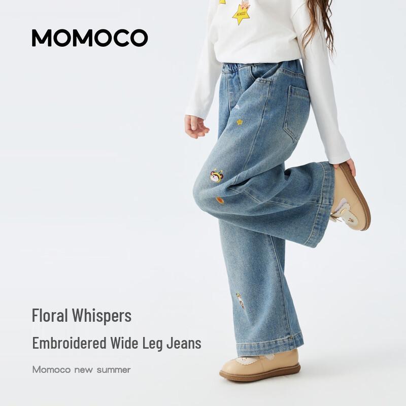 MOMOCO Garlic Bear Series Girls' Denim Jeans
