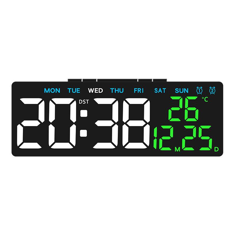 Digital Alarm Clock USB Powered TEMP Date Week Auto Dimmer DST Table Clock 12/24H Timing Countdown Electronic LED Alarm Clock