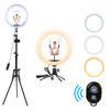 12 Inch Phone Live Ring Fill Light Set with 160cm Light Bracket Desktop Support Phone Clip