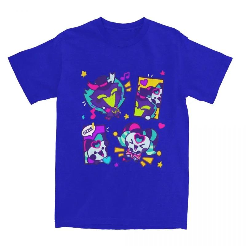 Футболка Helluva Cartoon Boss Casual Футболки с коротким рукавом и круглым вырезом Хлопковая одежда Футболки Ozzie and Fizz Chibi Valentines для мужчин