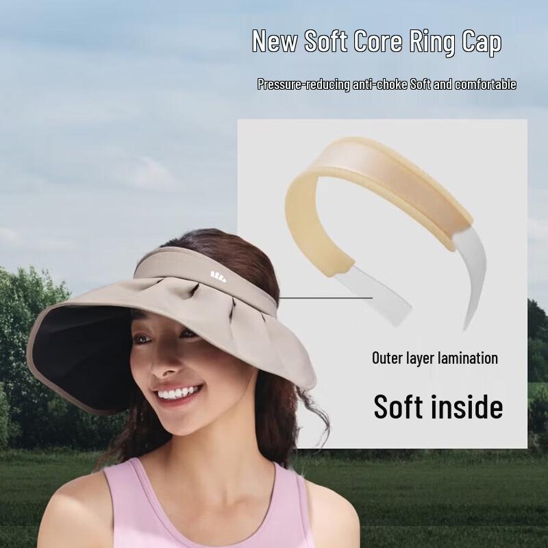 Beneunder Women's Lightweight Black Vinyl Shell Sun Visor