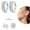 Серьги-кольца из серебра 925 пробы для женщин, сверкающие серьги Pave Cz, роскошные ювелирные изделия