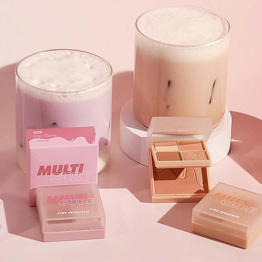 I'M MEME Multi-Cube Палетка для макияжа в холодных тонах Молочная пена Тон-в-тон, 06 Ледяной Таро, 1 штука