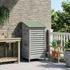Garden Shed Gray 59 x 56 x 113.5 cm Solid Spruce Wood