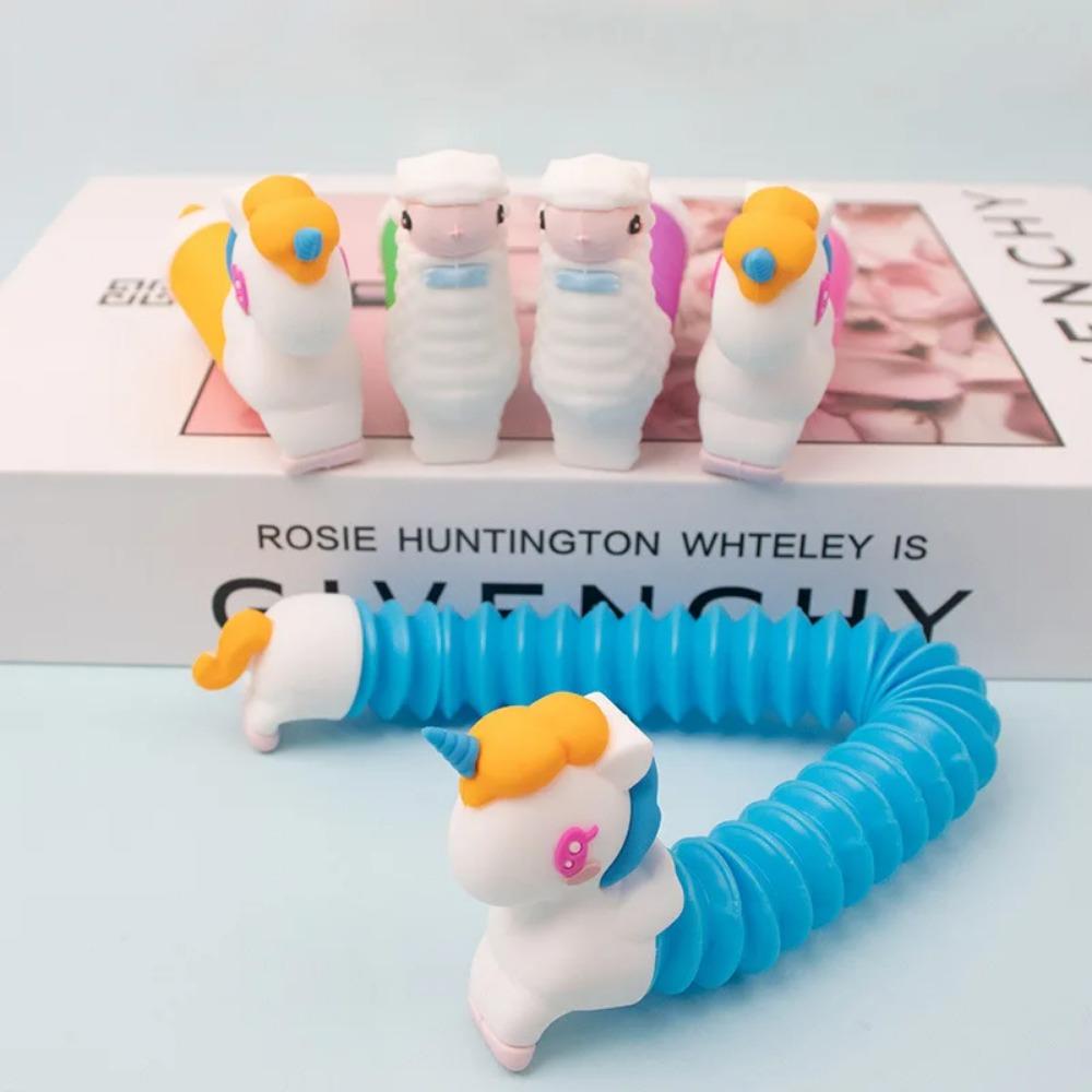 New Pop Tube Silicone Alpaca Unicorn Bubble Balls Push It Decompression Pipe Anti-stress Vent Fidget Toys for Kids Adults Gifts