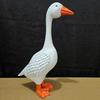 Статуя гуся 6"/12" Реалистичная белая скульптура гуся Декоративная фигурка из смолы для улицы, крыльца, сада, газона, двора, домашнего стола