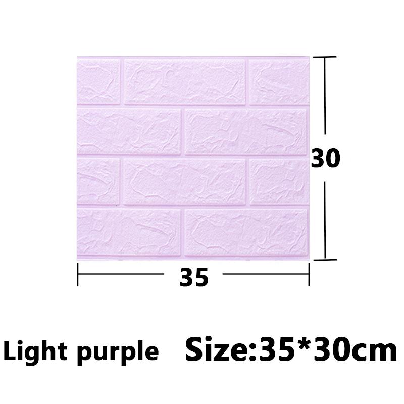 Self-adhesive 3D Wall Stickers of Brick Wall Stickers for Children's Room Warm Bedroom 5PCS 35x30cm/13.7x11.8inch