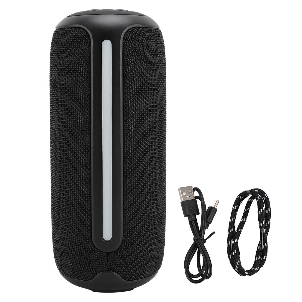 Беспроводной BT-динамик с RGB-подсветкой, встроенным микрофоном, водонепроницаемый IPX4, портативный стереодинамик для