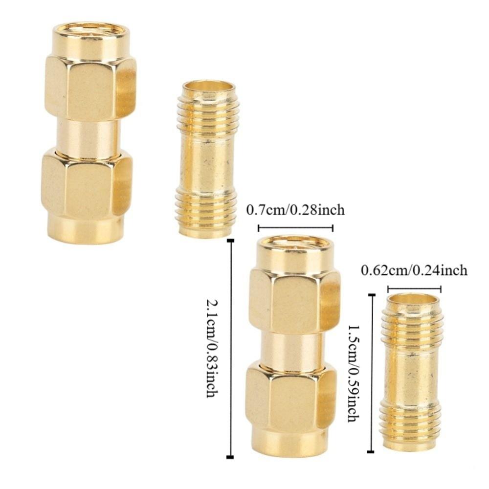 4PCS Double Pass Connector 2PCS SMA Male to Male Adapter Golden SMA Connector Kit  Technicians