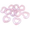 Home Party Supplies Acrylic Creative Vertical Hole 10Pcs Hollow Handmade Love Heart Beads for Necklace Earring Making Fashion Pendants