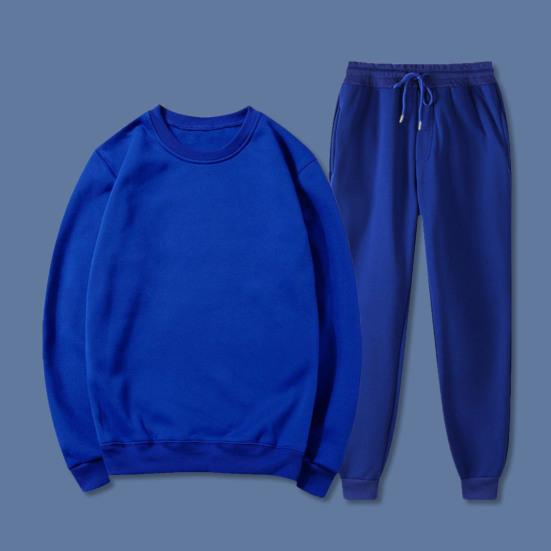 2 шт./комплект спортивный костюм круглый вырез длинный рукав пуловер топы эластичный шнурок талия длинные брюки комплект офисный тренировочный наряд