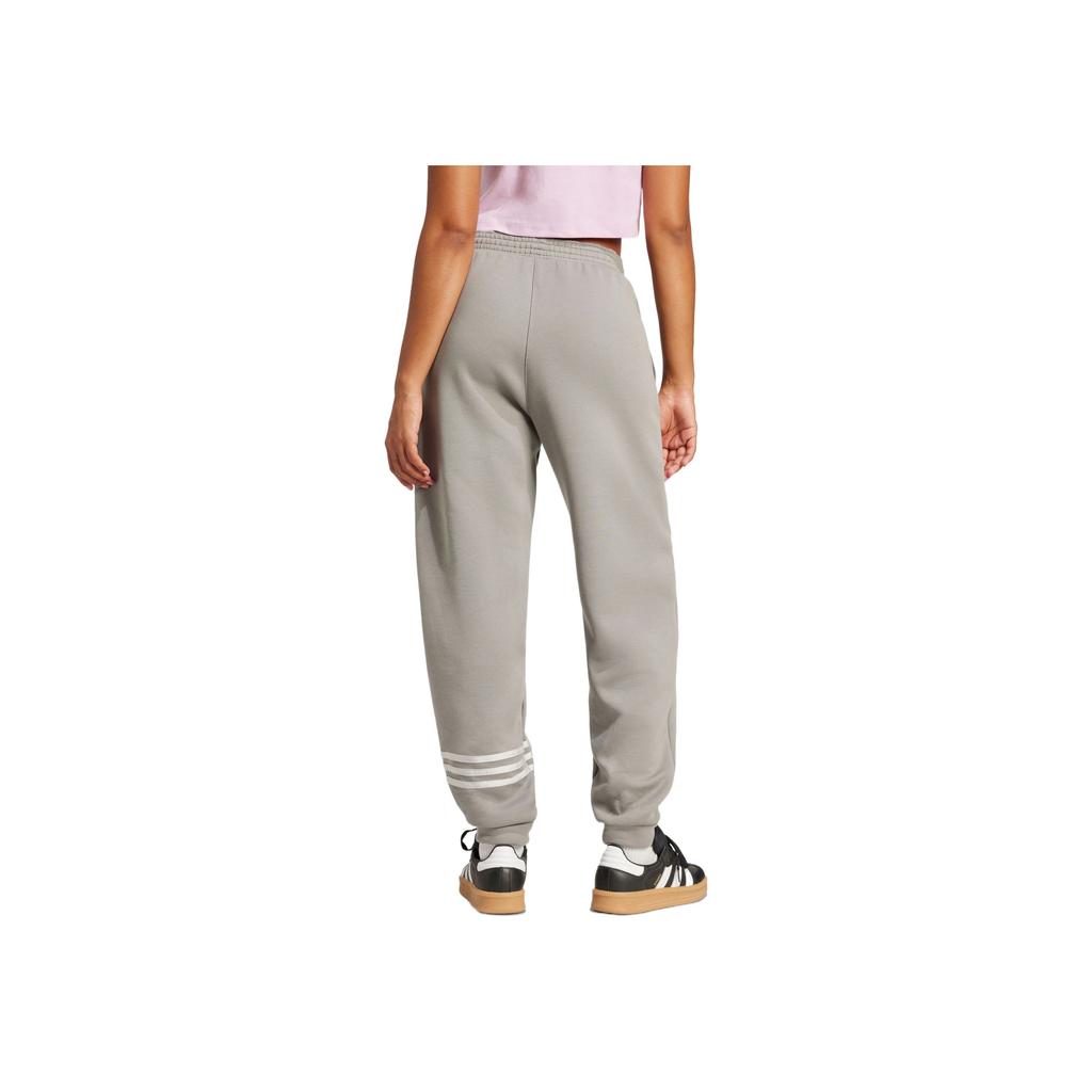 Adidas Оригинальные спортивные штаны Neucl Свободный крой Эластичный пояс Три полоски Зауженные Трикотажные Спортивные штаны Женские Брюки JI8504