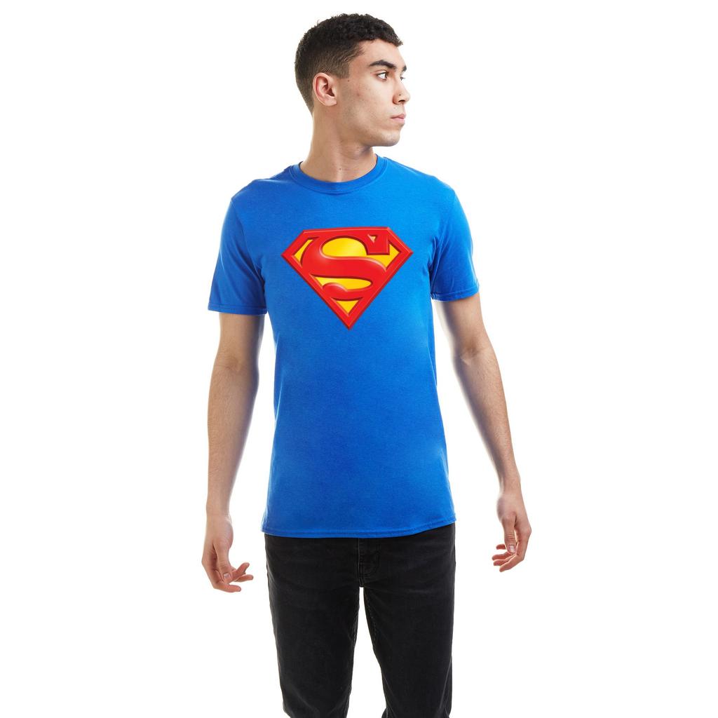 Superman Mens Embossed Logo T-Shirt