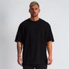 Men's Plus Size Mesh Breathable Oversized Drop Shoulder Fitness T-Shirt
