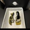 Модная женская обувь на среднем каблуке с мелким вырезом, женские тапочки, сексуальные женские туфли, сандалии 2025, сексуальные туфли на платформе, вечерние туфли