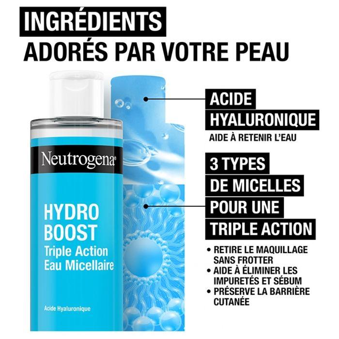 Eau Micellaire - NEUTROGENA - Hydro Boost - 400ml - Triple Action - Peaux Sensibles