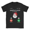 Oversized T Shirt Santa Is Calling Merry Funny Holiday Phone Alert T Shirts for Men's Summer Y2K Casual Short Sleeve Clothes