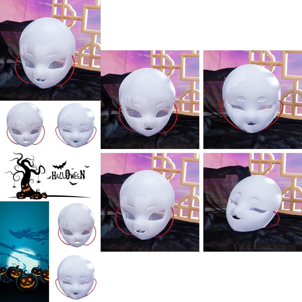 Очаровательная маска для лица белой лисы для детей с сетчатым дизайном и деталями ручной работы