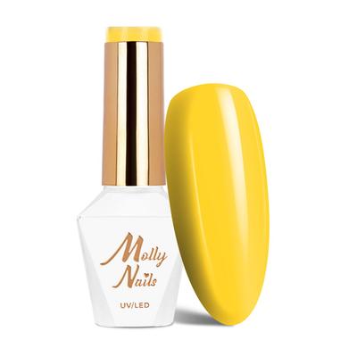 Lakier Hybrydowy Led/Uv Gel Polish Molly Nails Cocktails & Drinks Nr 10 Tequila Sunrise Hema/Di-Hema Free 8G