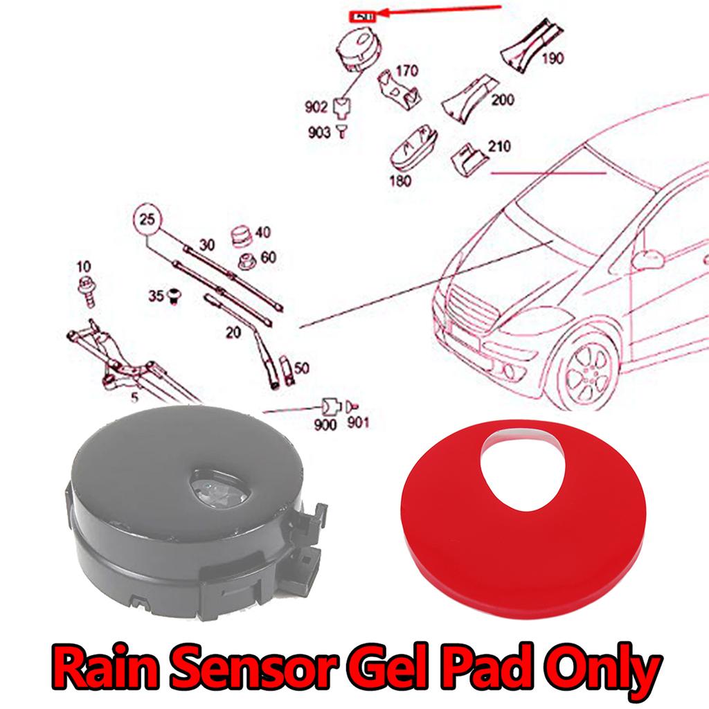 Rain Light Sensor Gel Pad For Nissan Tiida Latio C11 Versa Adhesive Film Silicone Sticker Windscreen Chip Repair Kit Fix Tape