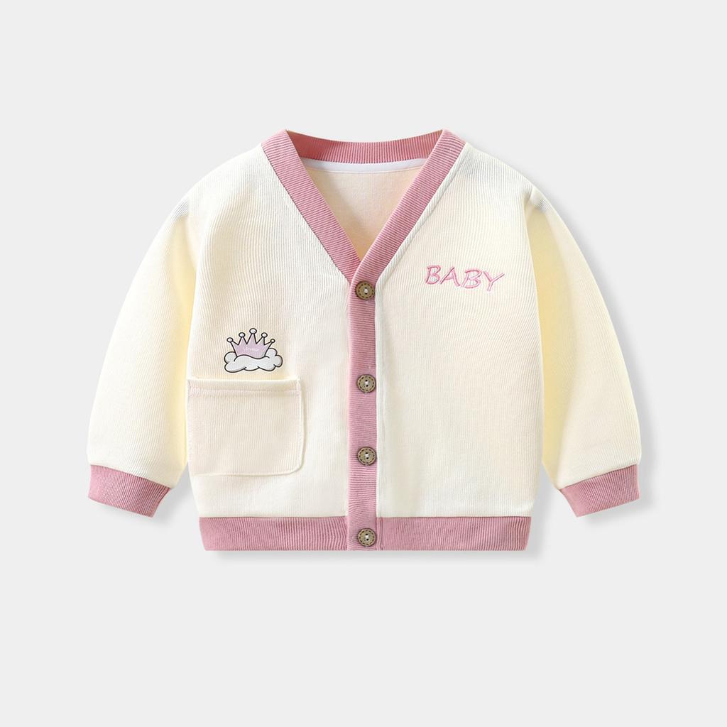 Toddler Kids Girl Boy Print Cartoon Sweater Knit Warm Cardigan Jacket Tops
