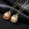 S925 Silver Necklace Shell Design 18k Silver Plated Pearl Women 'S Pendant Necklace