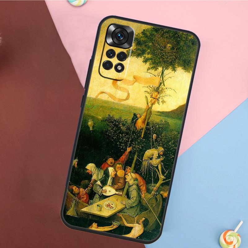 Художественная обложка Иеронима Босха для Xiaomi Redmi Note 13 Pro 14 12 11 9 10 9S 10S 11S 12S Redmi 14C 10C 12C 13C Чехол