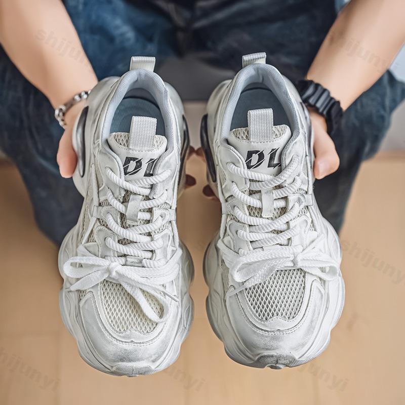 Fashion Men's Mesh Breathable Casual Shoes 2025 Summer New Fashion Trend Thick Soled Sports Shoes Comfortable Versatile Chunky sneakers