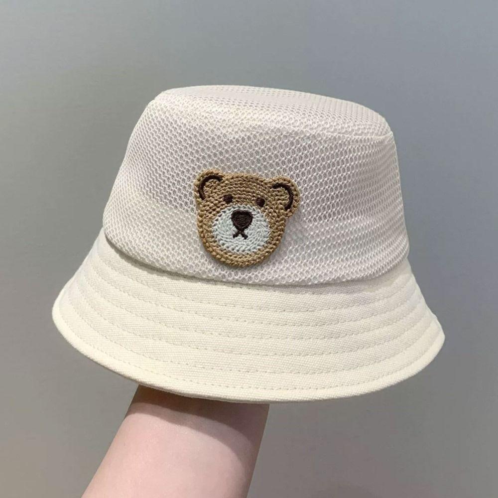 Cartoon Bear Children Sun Visor Hat Sun Protection Breathable Sunscreen Buckets Hat Uv Protection Sunshade Hat Summer