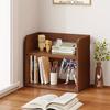 2-Tier Wooden Desktop Organizer - Multipurpose Countertop Storage for Books/Decor, Sturdy 2-Shelf Desk Organizer with Drawer