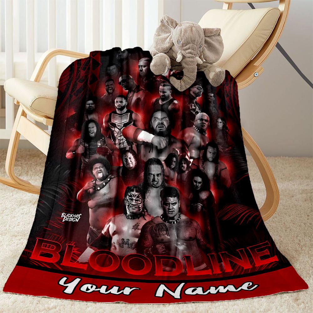 Bloodline Unites Customize Text Blanket Throw Personalized Blanket Comfortable Throw For Livingroom Home Decor Office Chair Nap Four Seasons Universal