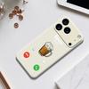 For iPhone 17 Pro Case Beer Pattern Printing Straight Edge TPU Phone Back Cover