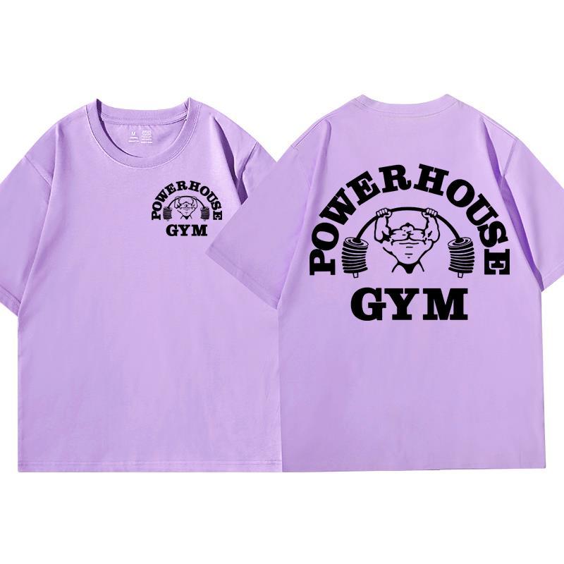 Футболка с рисунком Powerhouse Gym для мужчин и женщин. Смешные оверсы