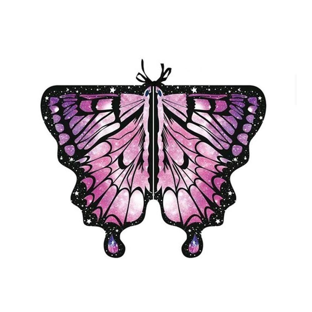 Colorful Fairy Wings Cloak Rotating Butterfly Shawl Cape Butterfly Wings Shawl Stage Belly Dance