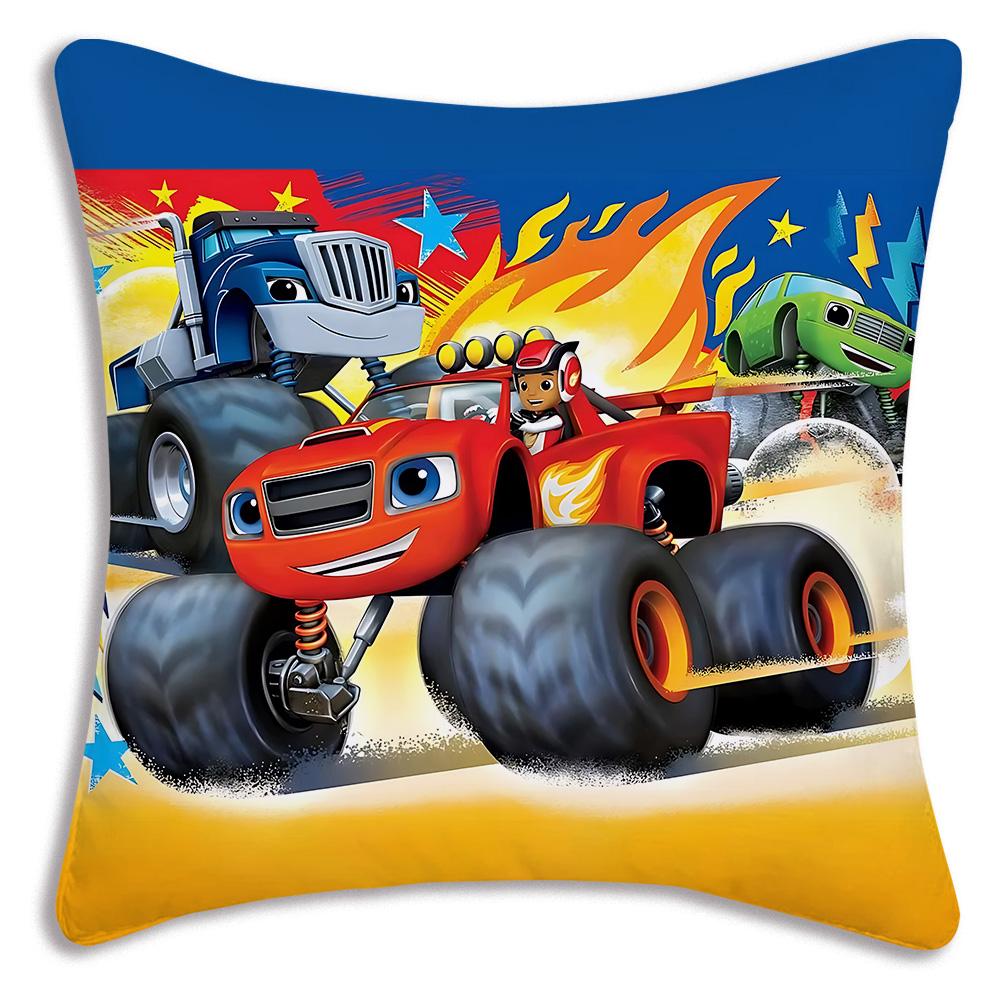 Чехлы на подушки 'Вспыш и Чудо-машинки' Мультяшные Декоративные для дивана Домашние Двусторонние Печать Короткий Плюш Милый Чехол для Подушки