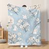 Fflannel Blanket 1pc Spring Blossoms And Bunnies Soft Comfortable and Warm This Nap Blanket/sofa Blanket Is Suitable for All Seaso