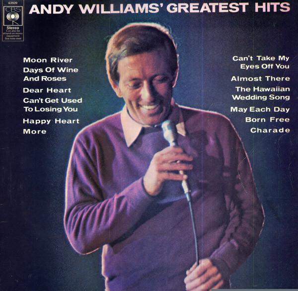 Виниловая пластинка ЭНДИ УИЛЬЯМС Andy Williams Greatest Hits S63920 CBS 1970 Великобритания Джаз Б/у