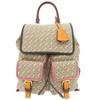 Used AUTHENTIC Tory Burch Perry Jacquard Flap Backpack Multicolore Canvas/Leather