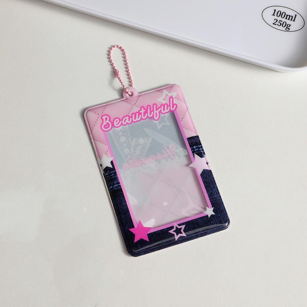 Милое мультяшное животное в Корейском стиле, диалоговое окно, рукав для карт, полупрозрачный 3-дюймовый фото Kpop Star, памятная карточка, держатель для карт