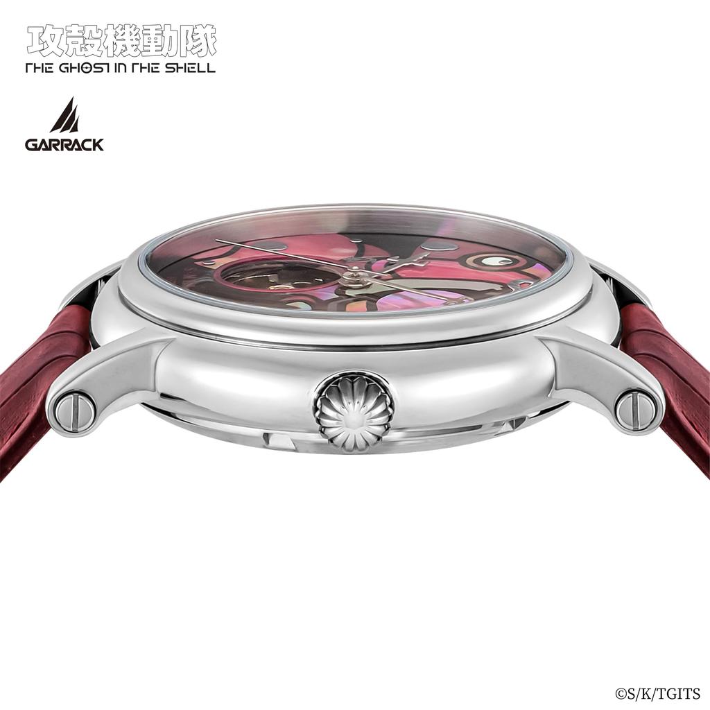 GARRACK Ghost in the Shell S-MEISTER Fuchikoma Модель SMS-KK-42-FK Автоматические часы с циферблатом, инкрустированным разноцветным лаком и перламутром Raden, Сделано в Японии