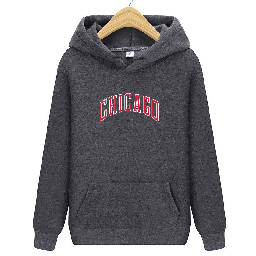 Chicago Men Hoodie Fashion Oversize Hoodies Women Pocket Long Sleeve Hoodies Clothing Chicago Sweatshirt Women Sweatshirts