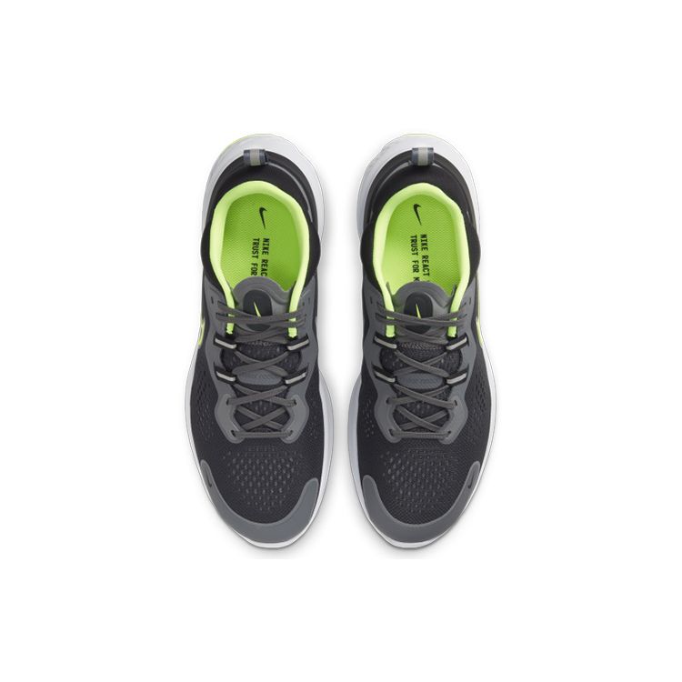 Nike React Miler 2 Smoke Grey Volt Мужские кроссовки черные CW7121-002