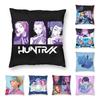 KPop Demon Hunters Huntrix Наволочка Двусторонняя Печать Полиэстер Чехол для Подушки Подарок Чехол для Наволочки Домашний Квадратный 45X45см